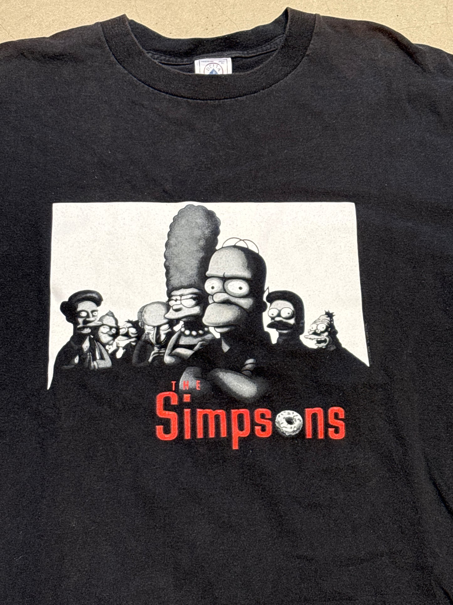 Vintage Delta Simpsons Sapranos Tee Black XL