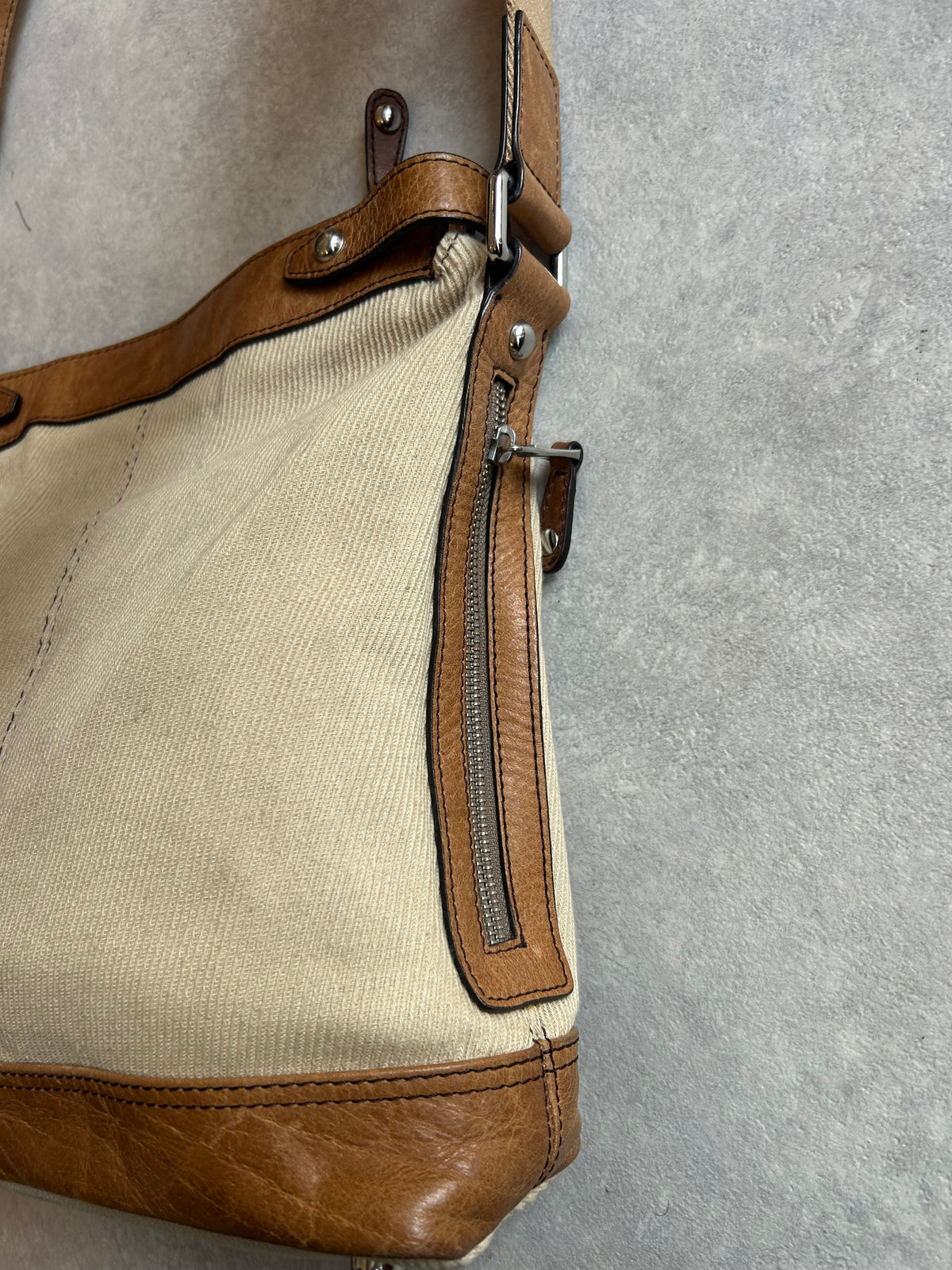 Dolce & Gabbana Corduroy Belt Cross Body Bag Brown
