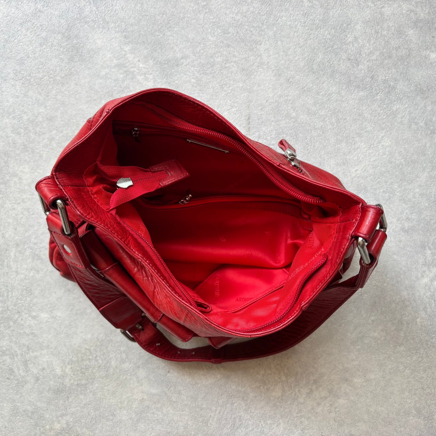 Arthur & Aston Camille Shoulder Bag Red