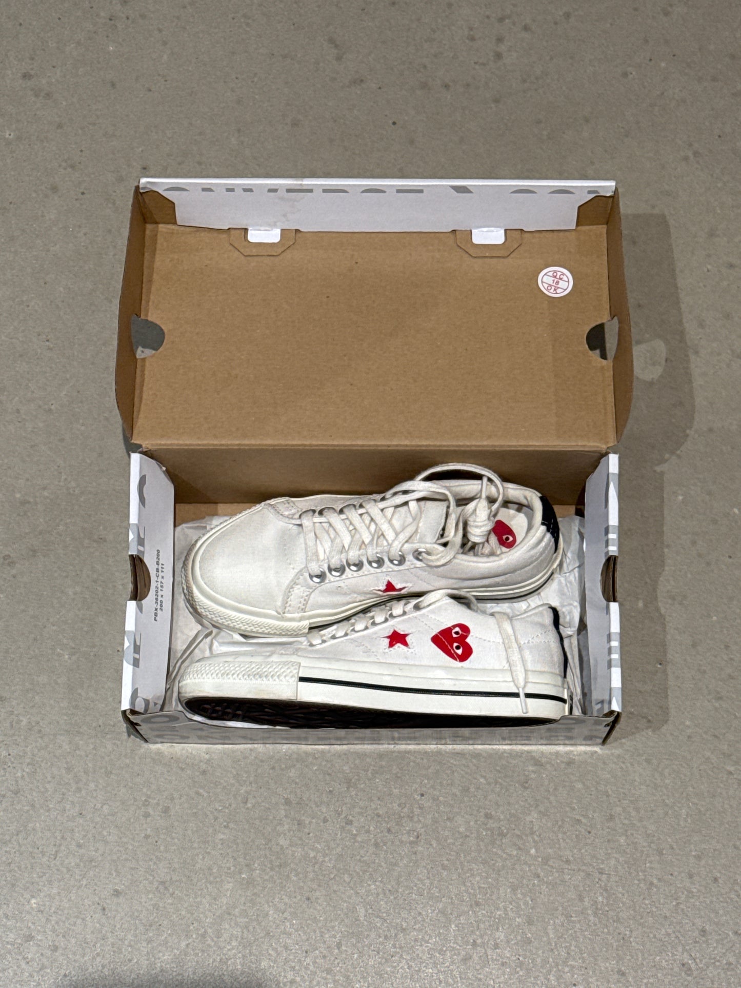 Converse X CDG One Star White Size 35
