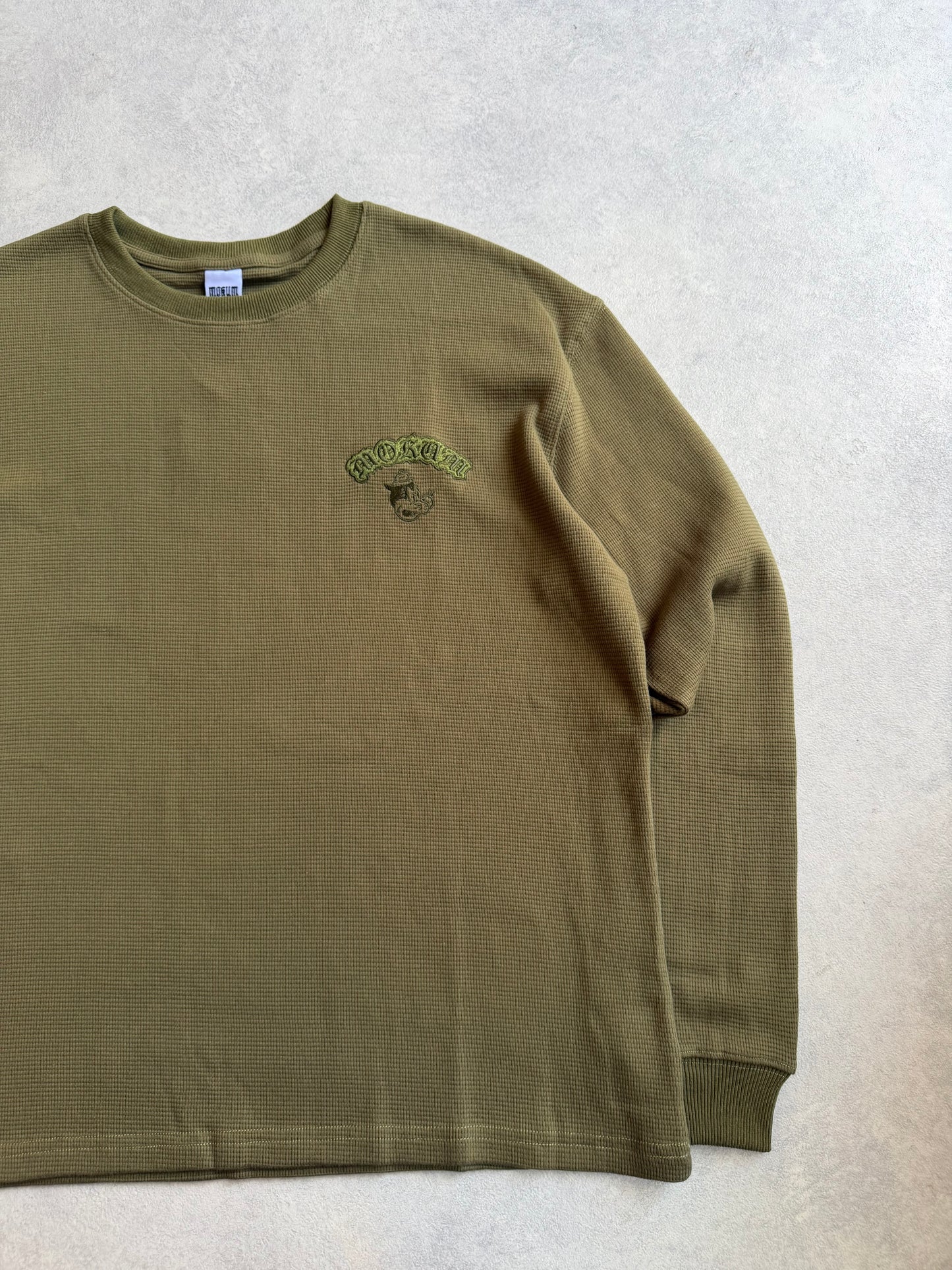 Basic Mokum Waffle Longsleeve Olive
