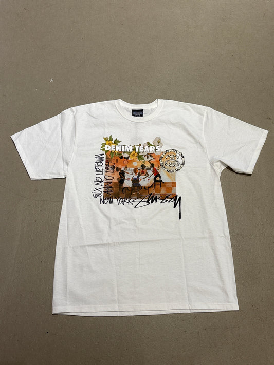 Denim Tears x Stussy Annie Lee Artist Tee White