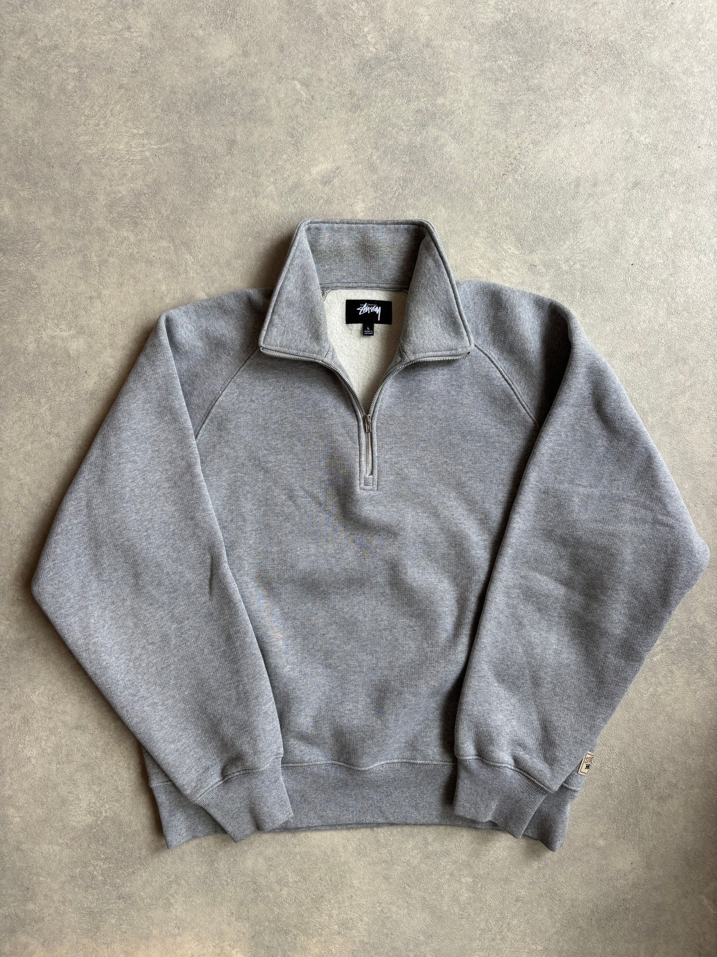 Stüssy Half Zip Grey L