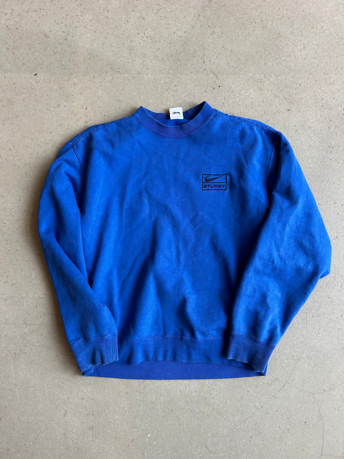 Nike X Stussy Faded Sweater Blue Small
