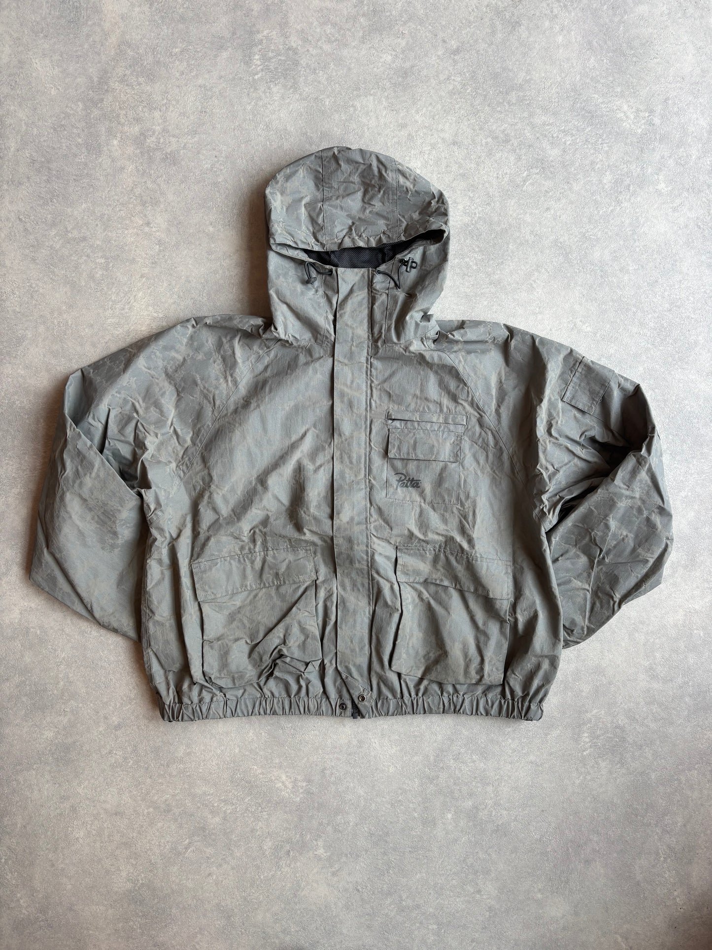 Patta Gray Refelctive Digi Camo Utility Jacket M