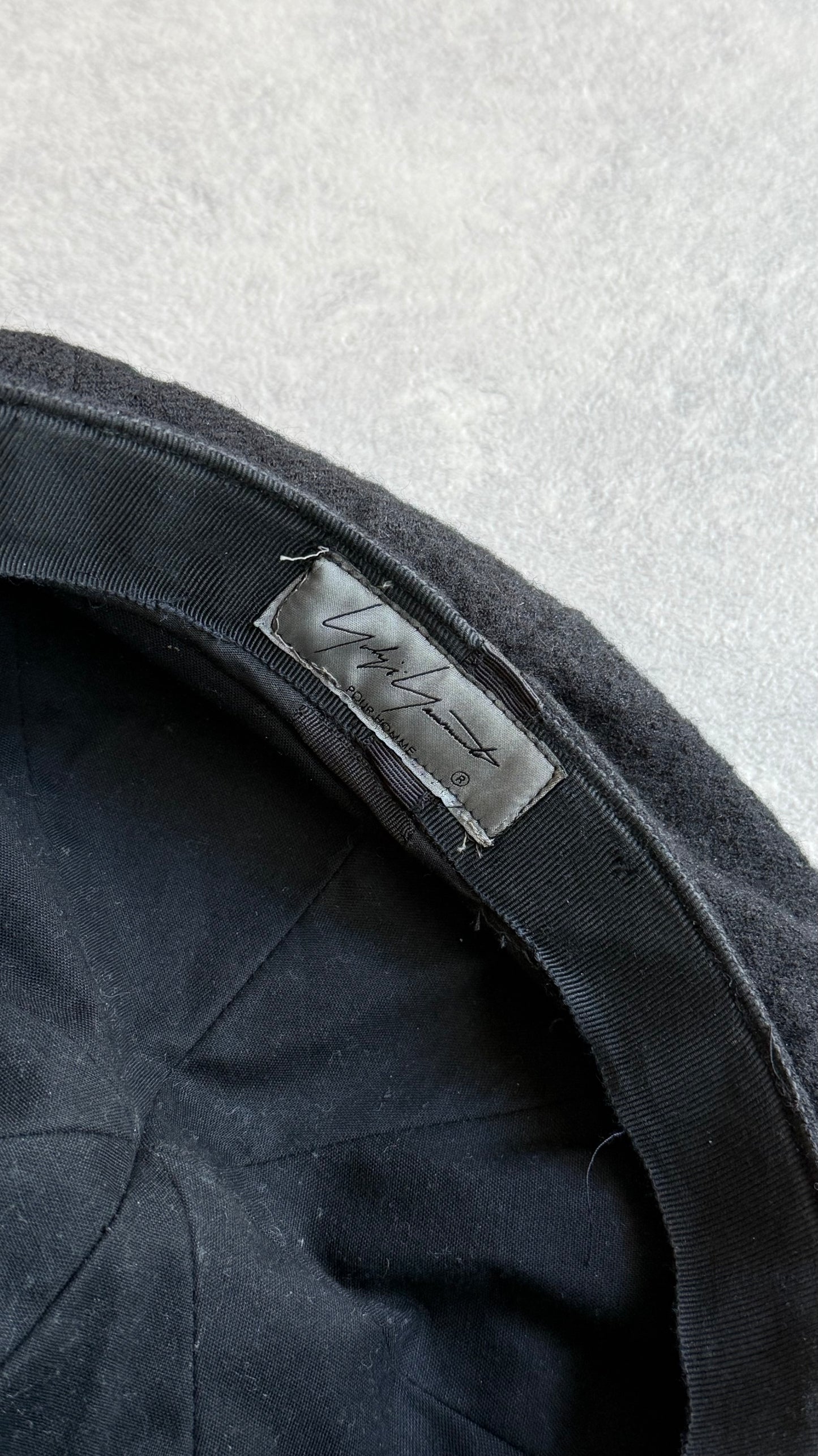 Yohji Yamamoto Classical Wool BK Casket Hat