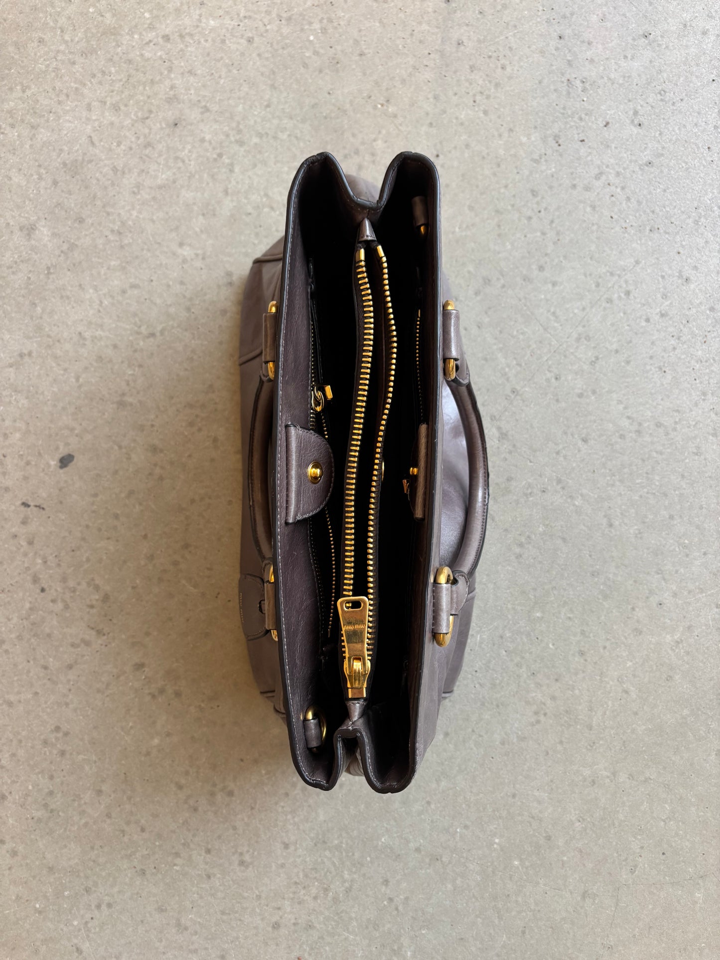 Miu Miu Vitello Leather Shiny Handbag