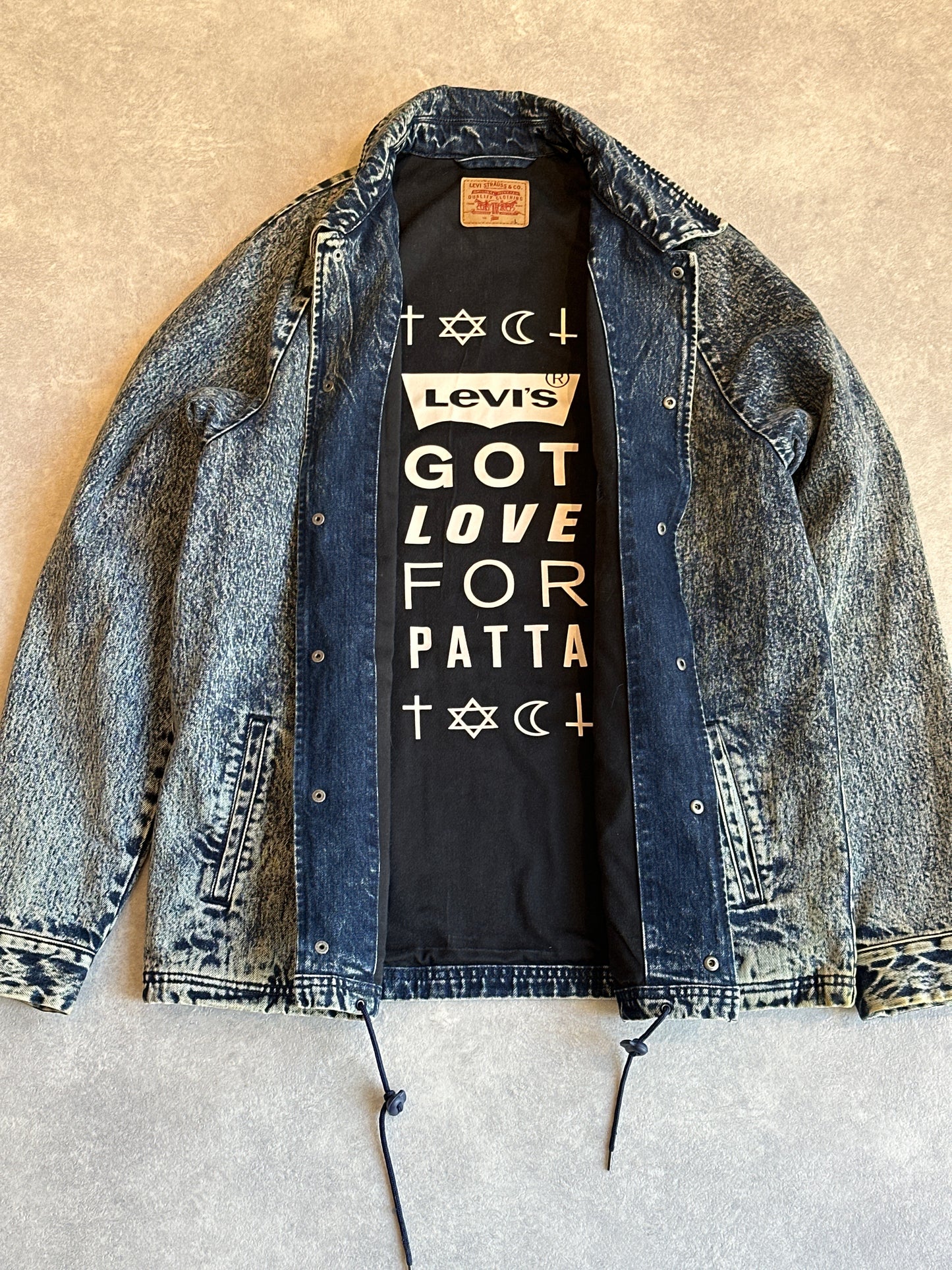 Patta x Levi's Acid Wash Denim Jacket Size L
