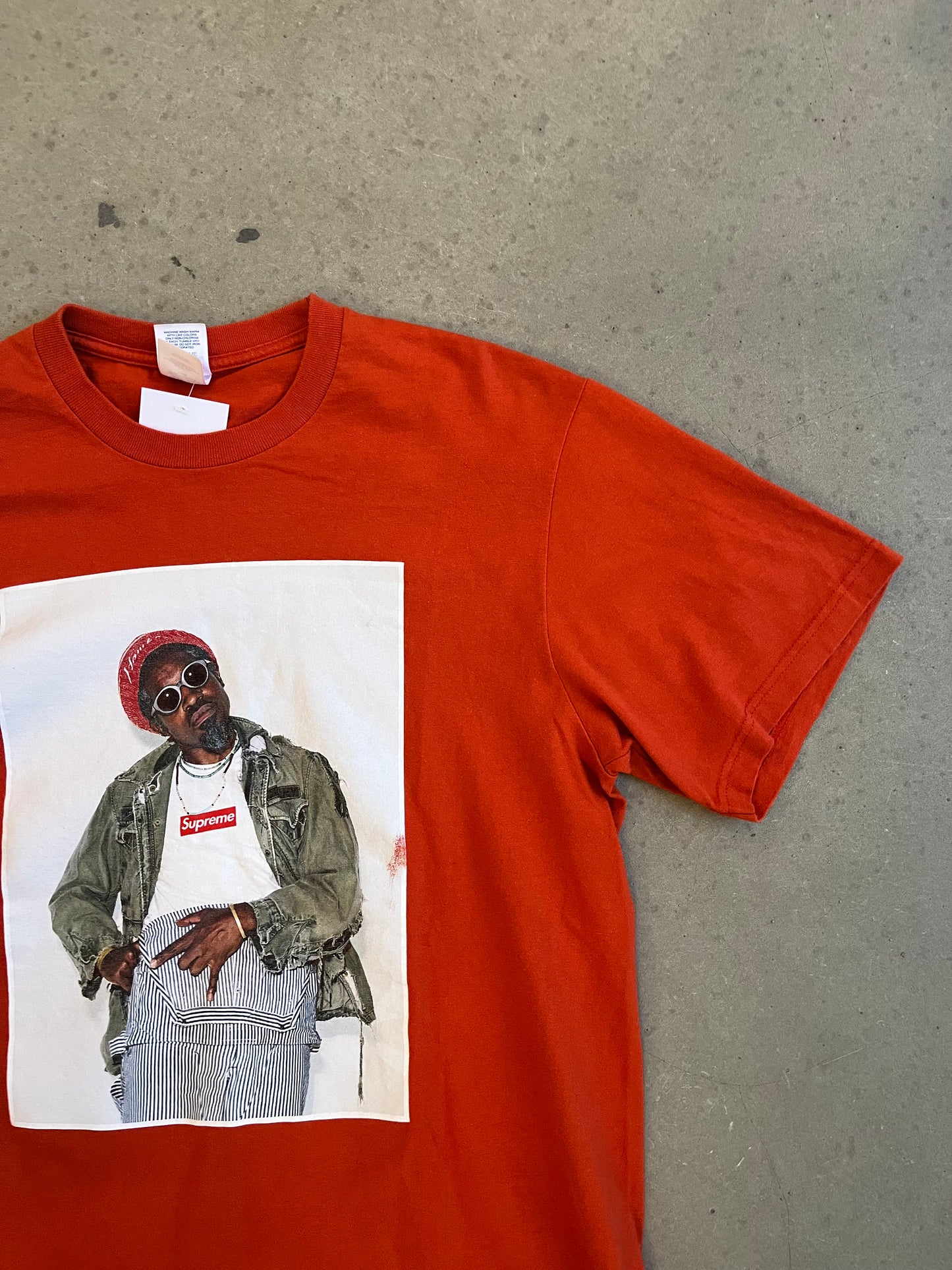 Supreme Andre 3000 Photo Tee Orange Medium