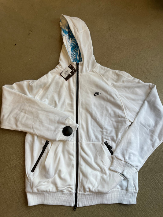 Vintage Nike Zip Hoodie White XL