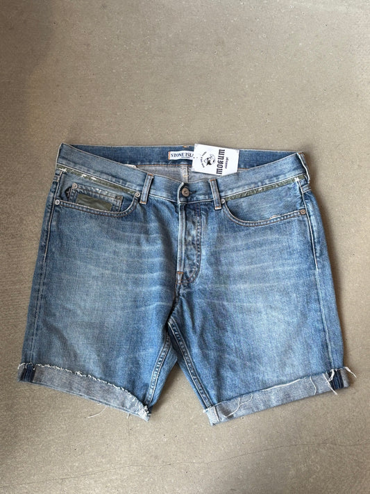 Vintage Stone Island Cut Off Jeans Denim Shorts 36
