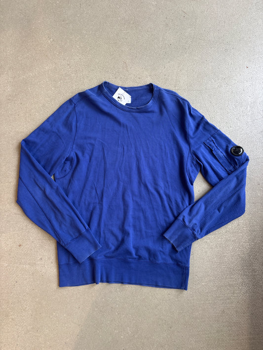 `C.P. Company Lens Roundneck Sweatshirt Blue L