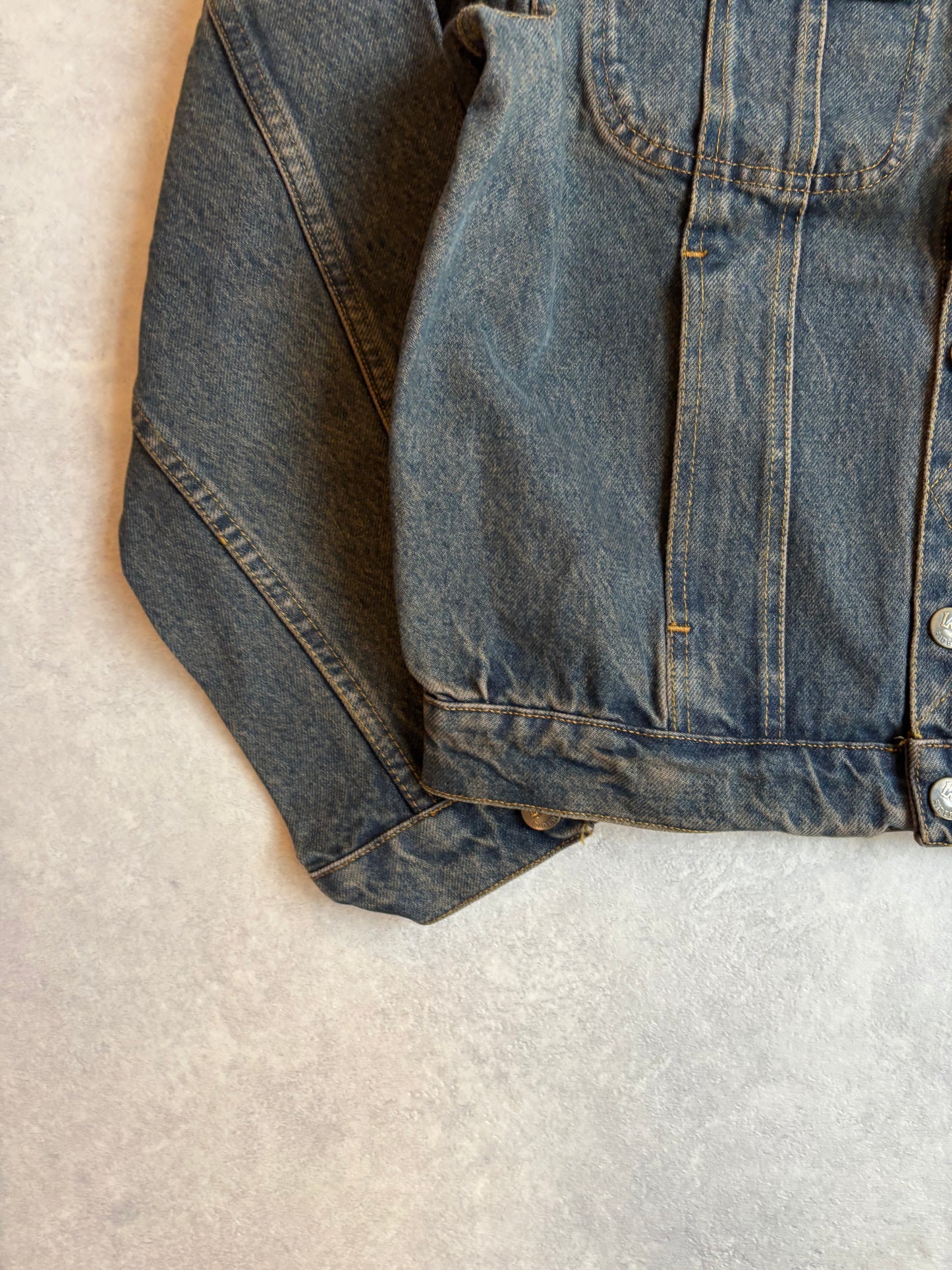Lee Washed Denim Rider Jacket Brown Large
