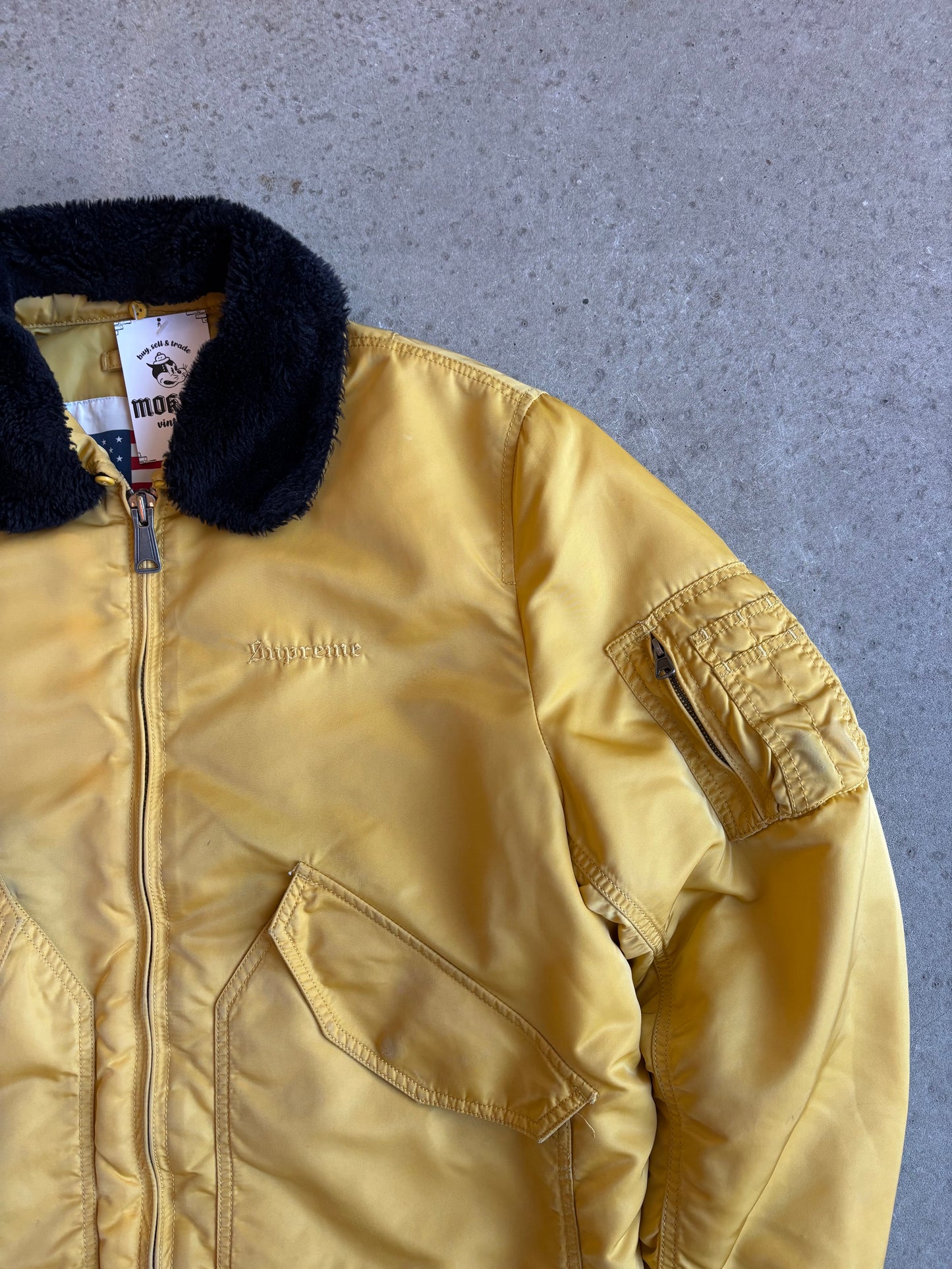 Supreme FW15 Tanker Jacket Yellow Large