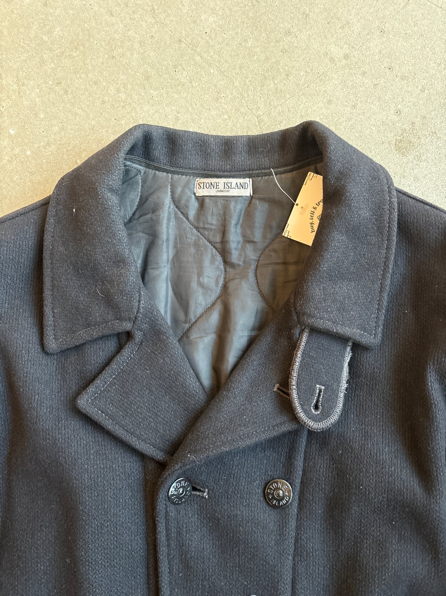 Stone Island Junior Double Breasted Jacket Black 16