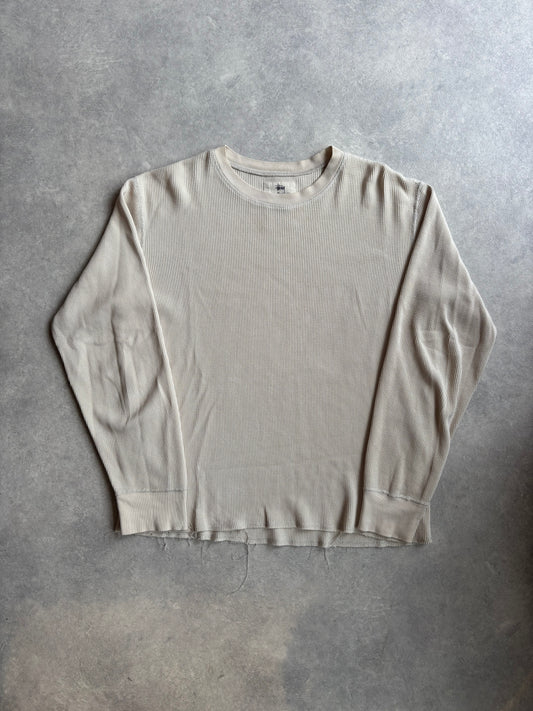 Stüssy Waffle Long Sleeve Creme