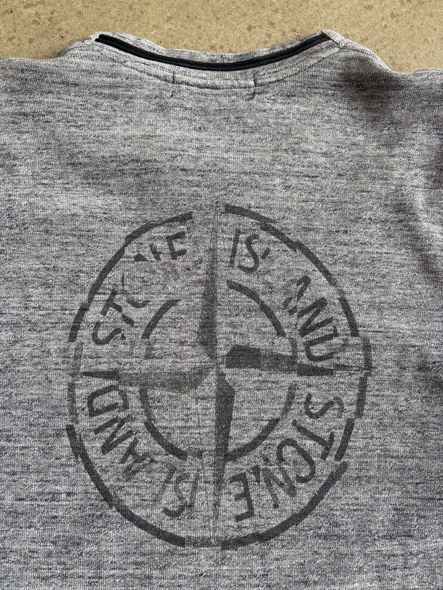 Stone Island SS14 Marl Logo Grey L