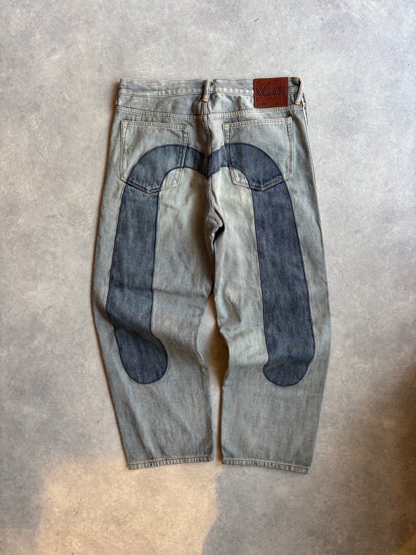 Palace Evisu P90 Baggy Jean Reverse Indigo