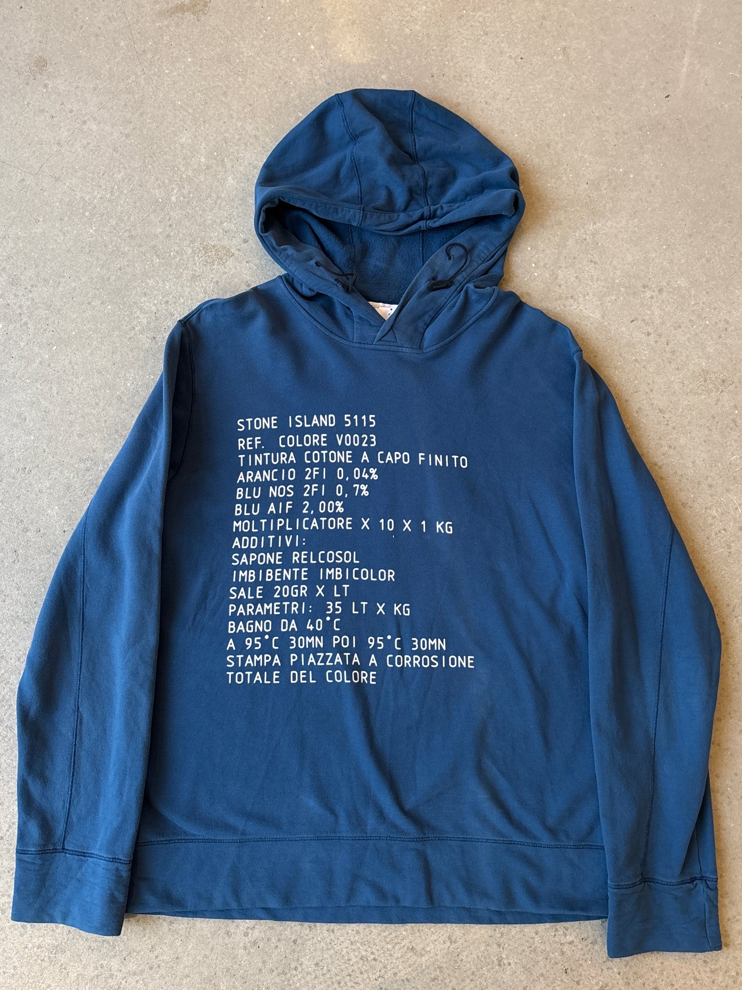 Stone Island Care Label Hoodie Blue XXL