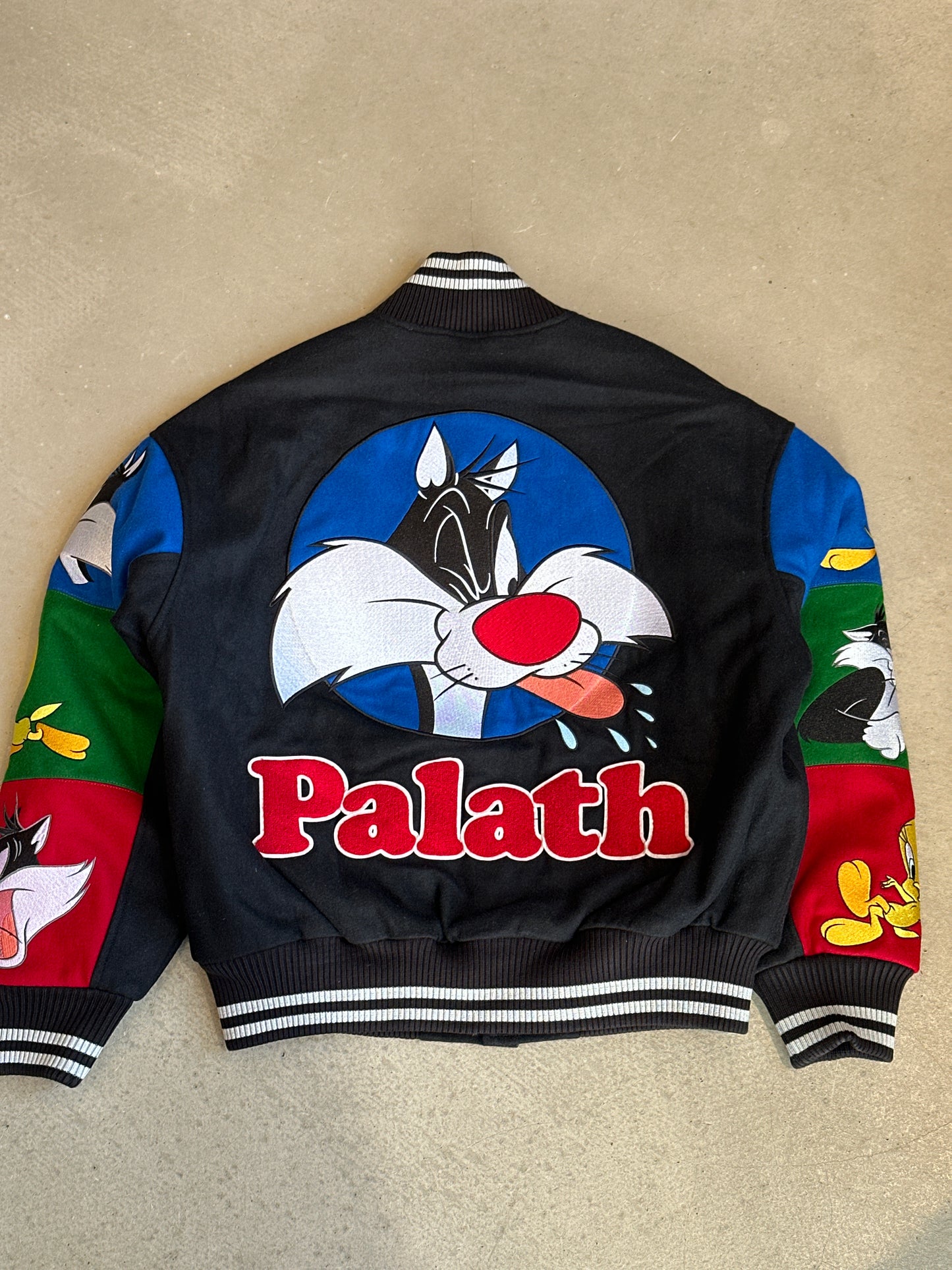 Palace UGG Looney Tunes Varsity Jacket Black
