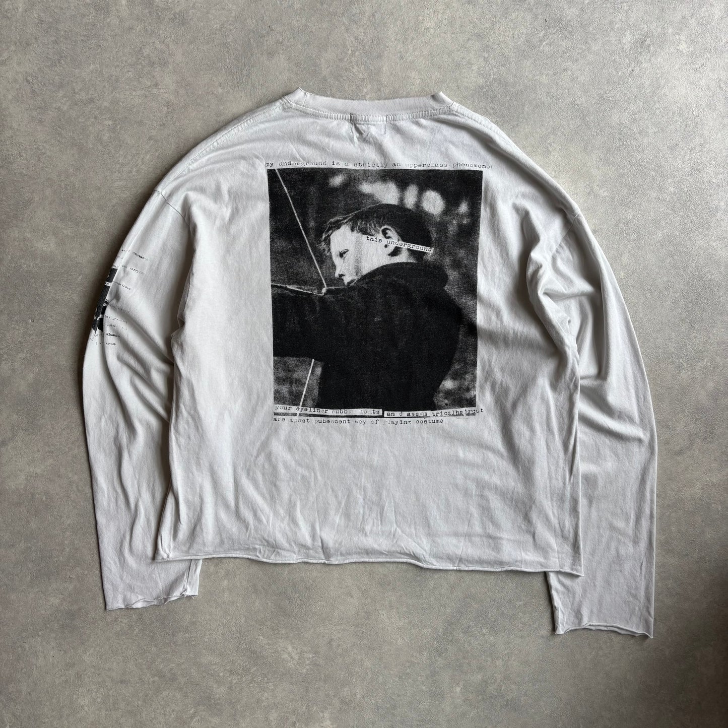 Enfants Riches Déprimés E.R.D Mens Large white ss 24 Graphic longsleeve