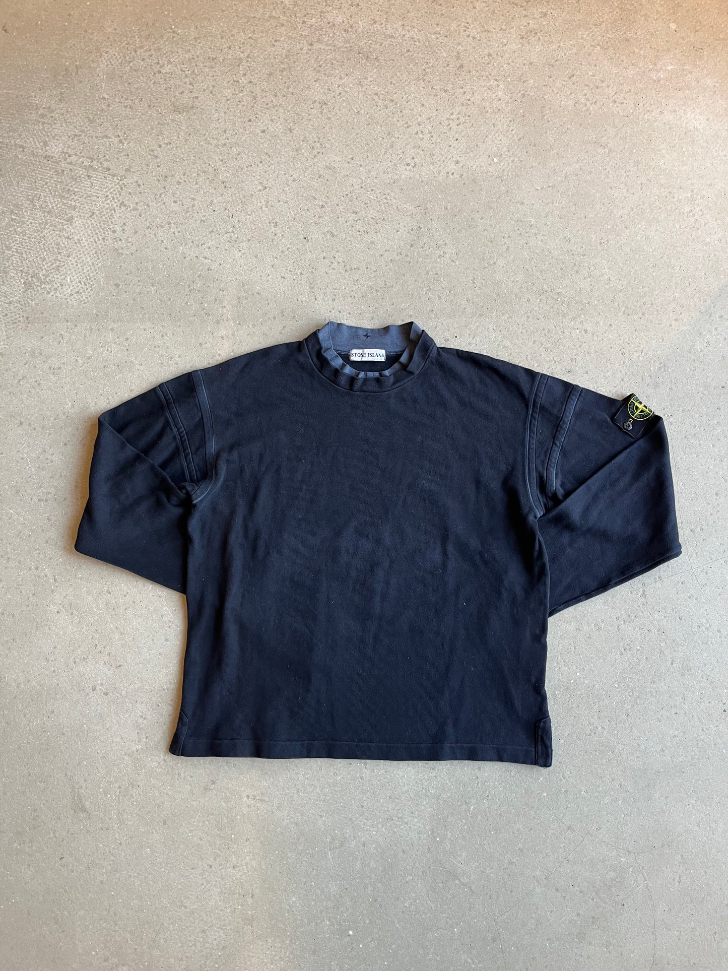 Vintage Stone Island Double Collar Sweater Navy XL