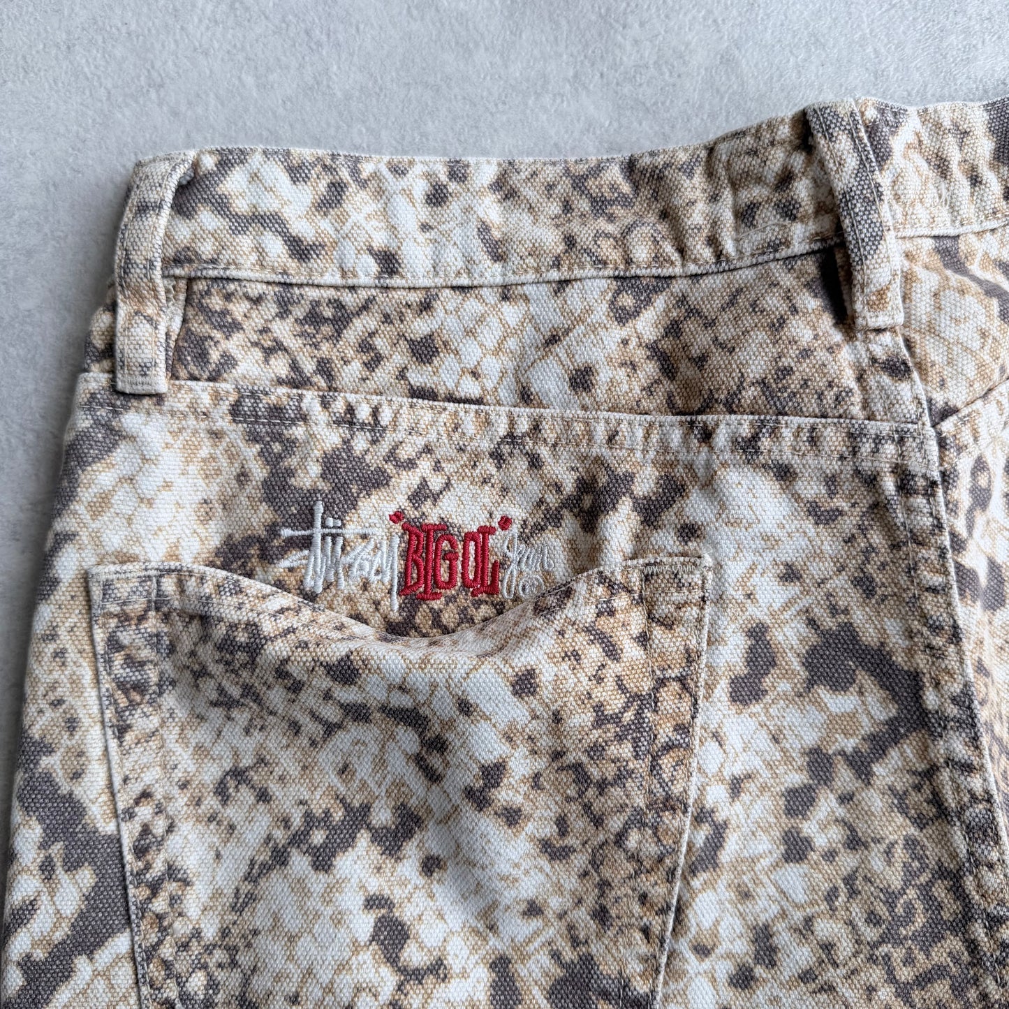 Stussy Washed Canvas Big OL Python Jeans W29 L 32