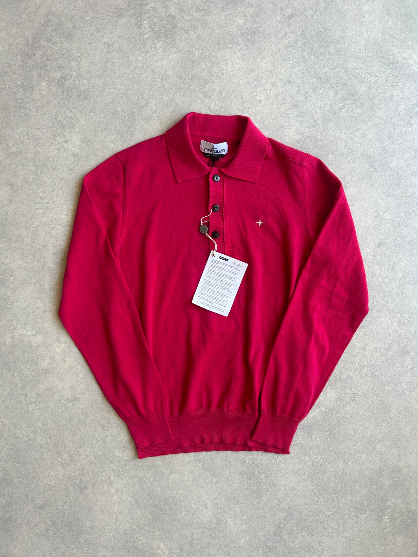 Stone Island Stellina Longsleeve Polo Pink Small