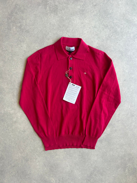 Stone Island Stellina Longsleeve Polo Pink Small