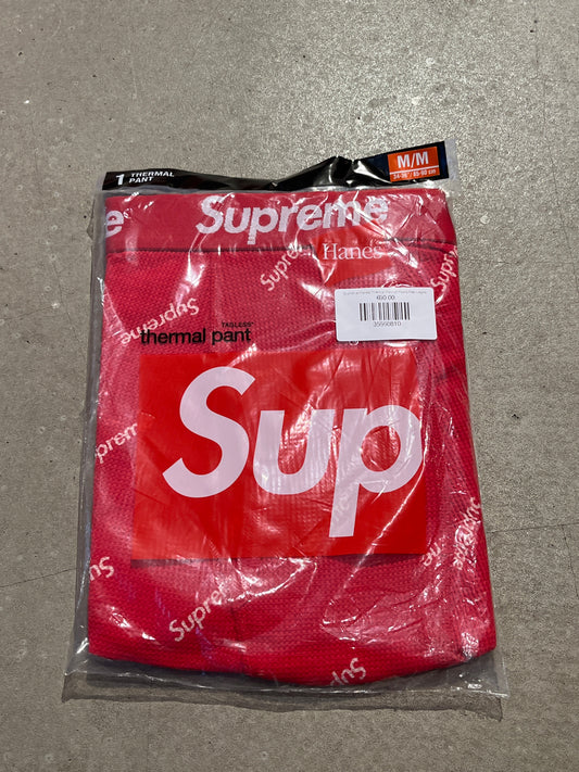 Supreme Hanes Thermal Pant (1 Pack) Red Logos