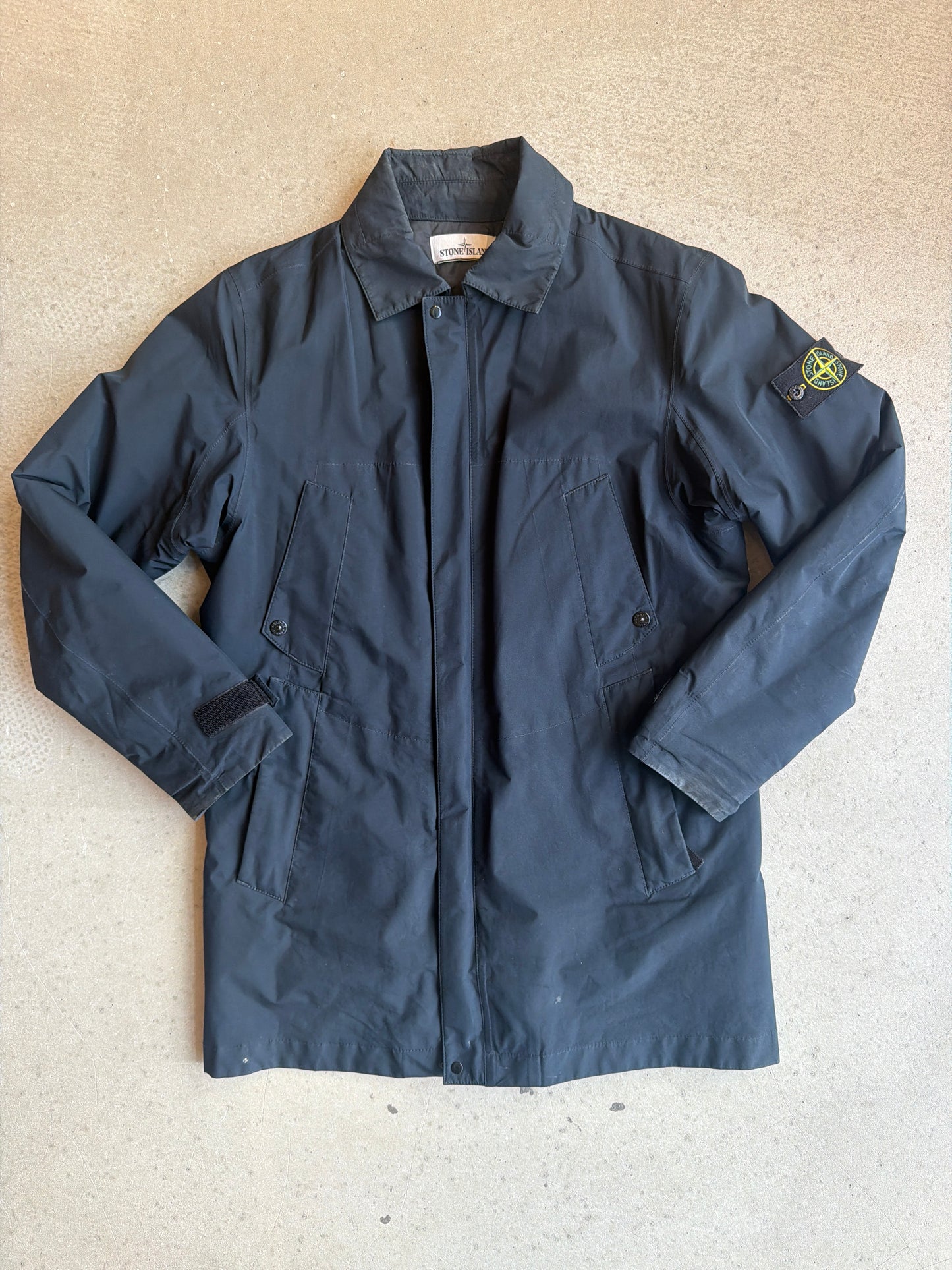 Stone Island Micro Twill Car Coat Gore-tex Navy  S
