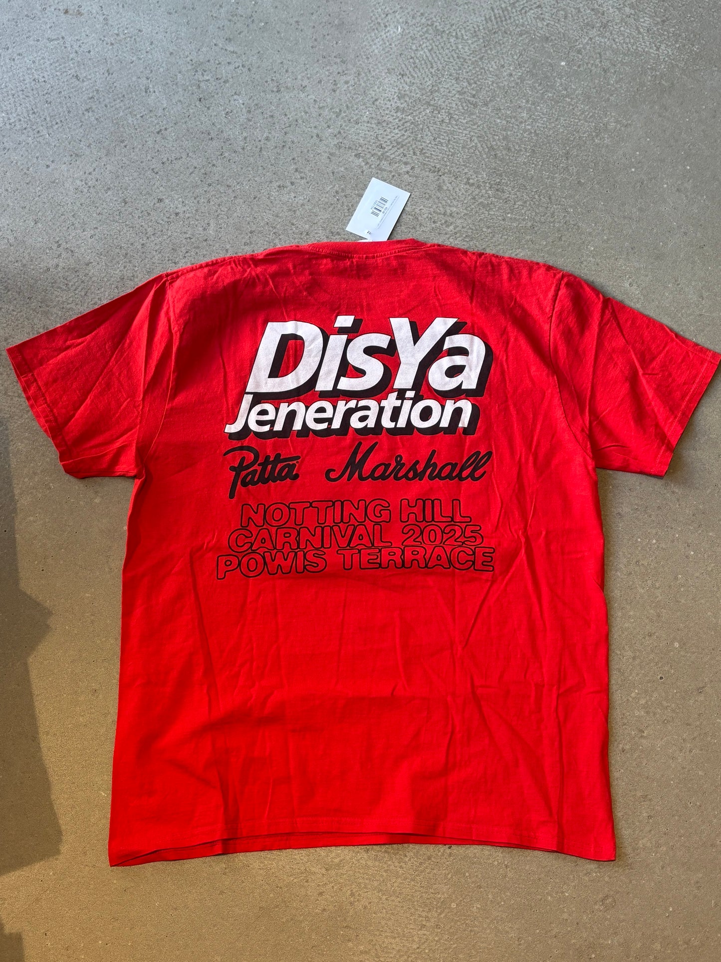 Patta Soundsystem x Disya Jeneration x Marshall Notting Hill Carnival 25 Tee Red XXL