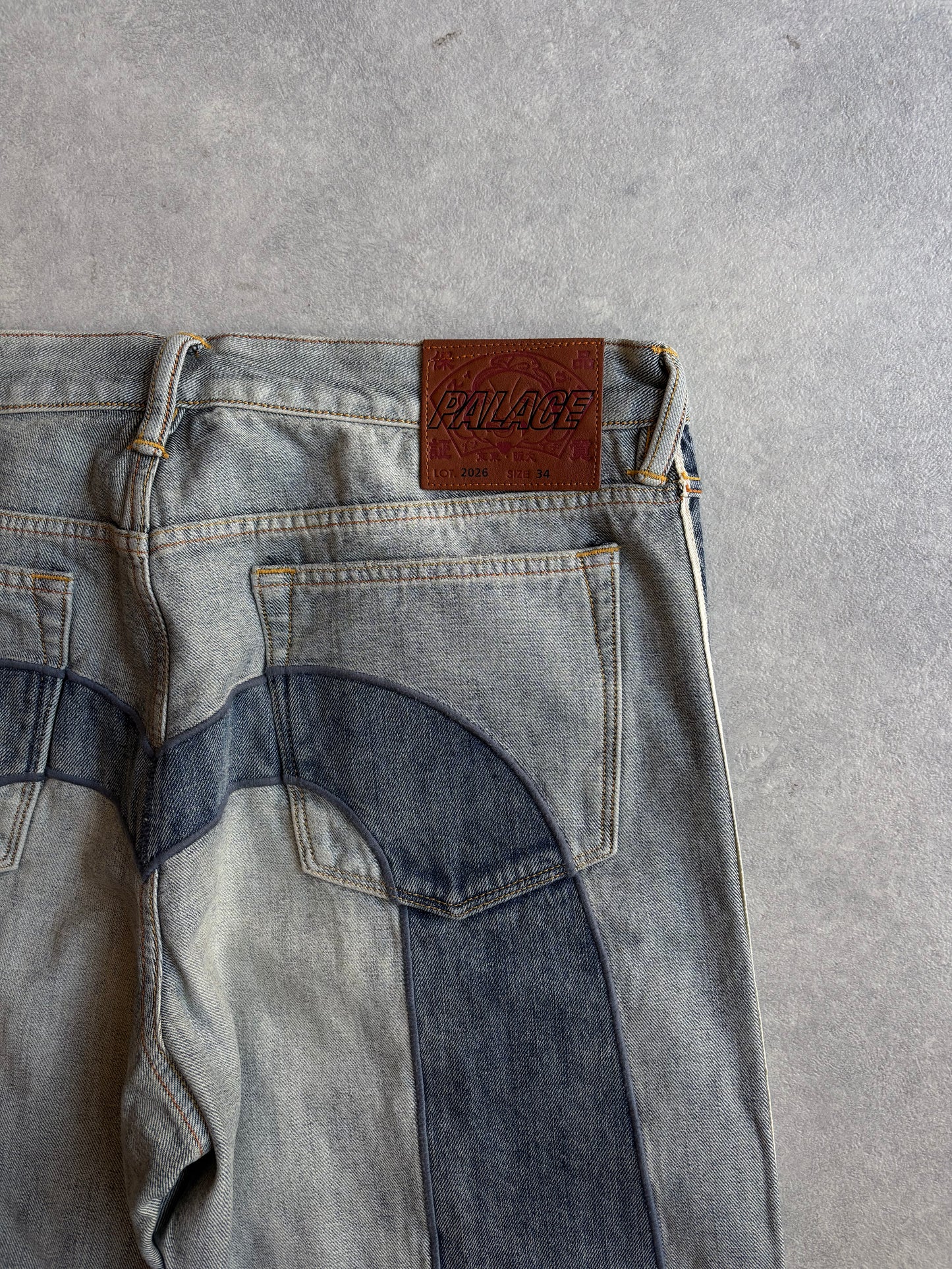 Palace Evisu P90 Baggy Jean Reverse Indigo