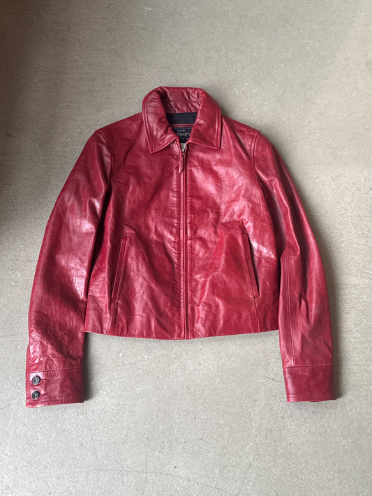 Redskins Women's Leather Jacket Red Small