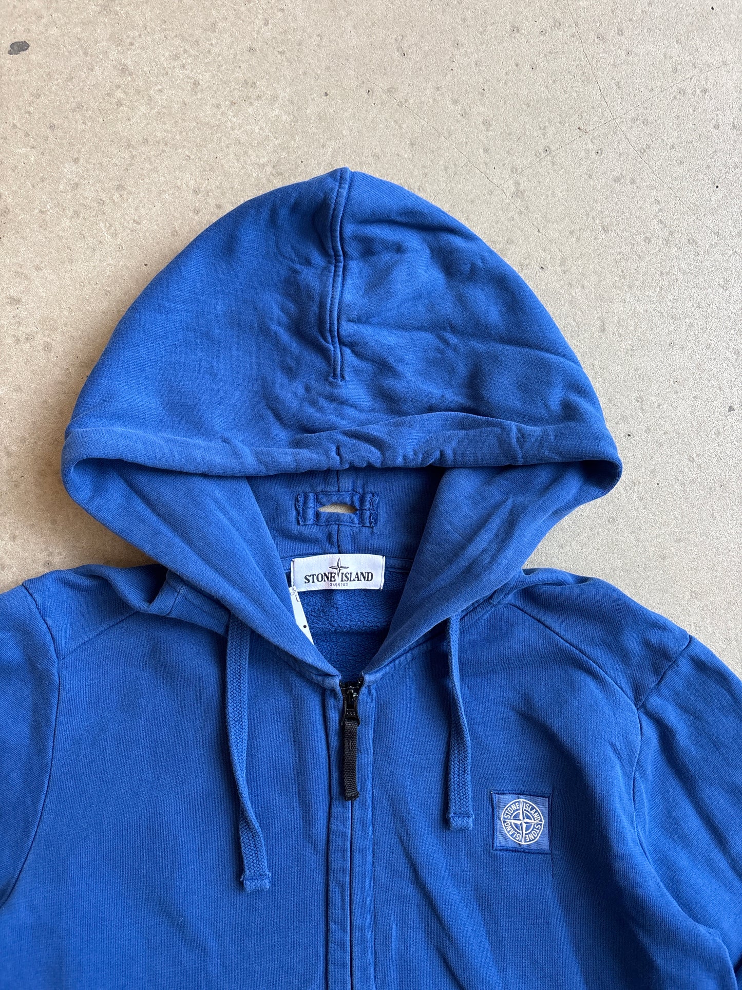 Stone Island Zip-Up Hoodie Blue M