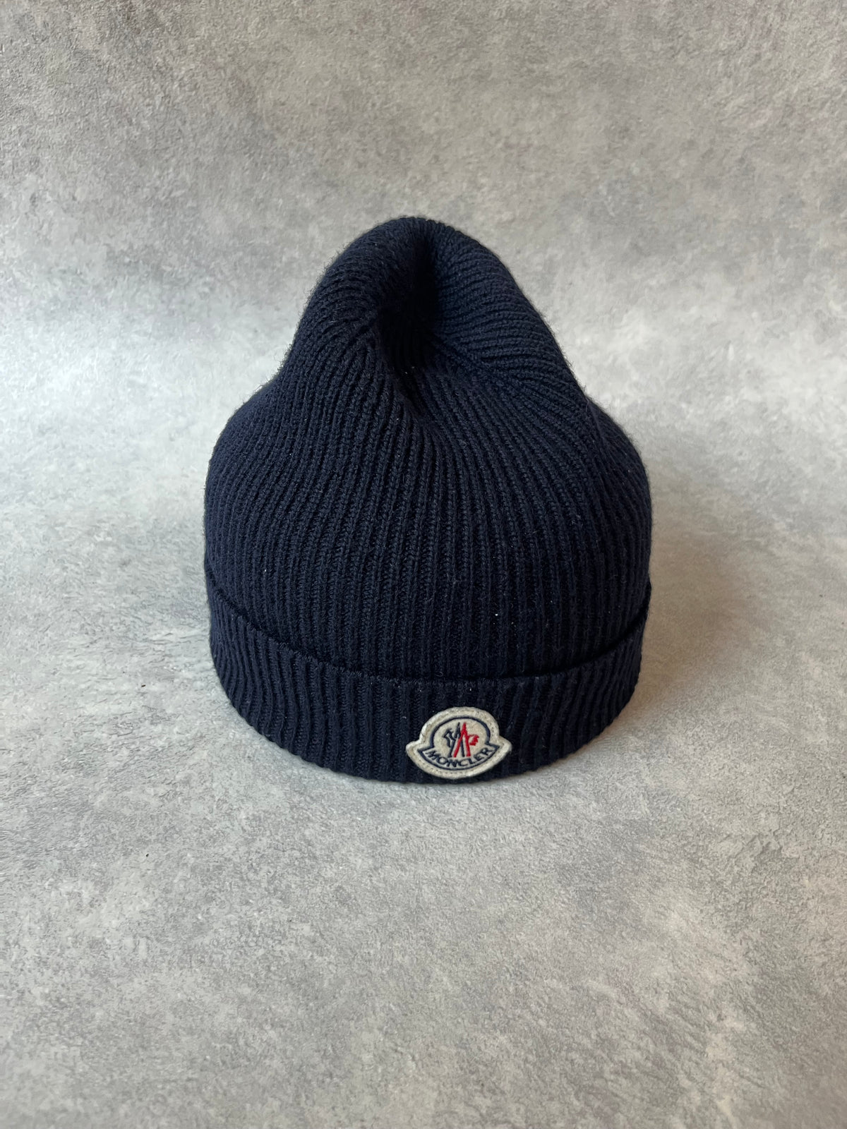 Moncler Wool Beanie Navy Blue