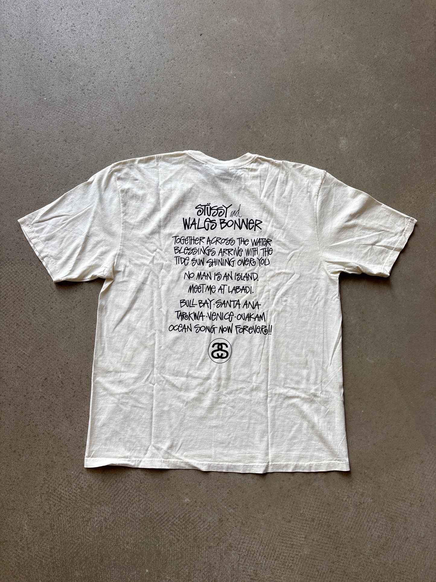 Stussy X Wales Bonner Ocean Song Tee White