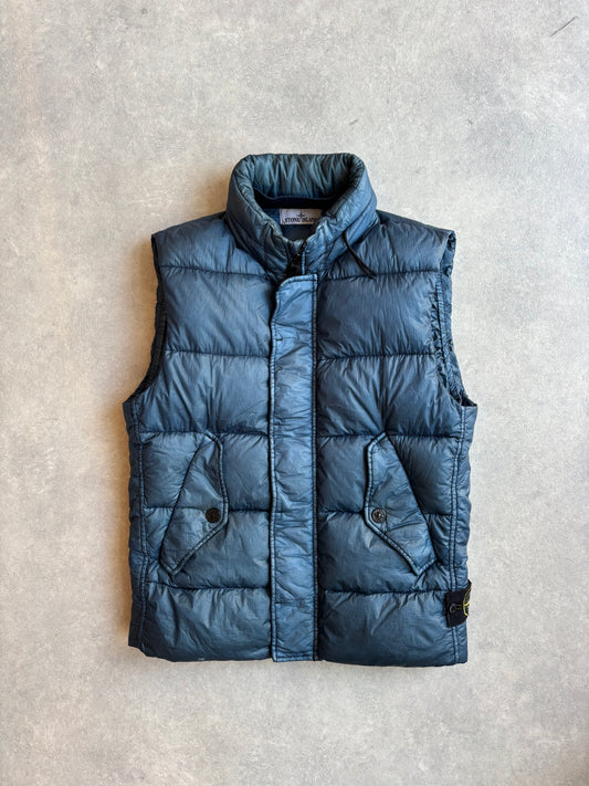 Stone Island Garment Dyed Bodywarmer Crinkle Blue M