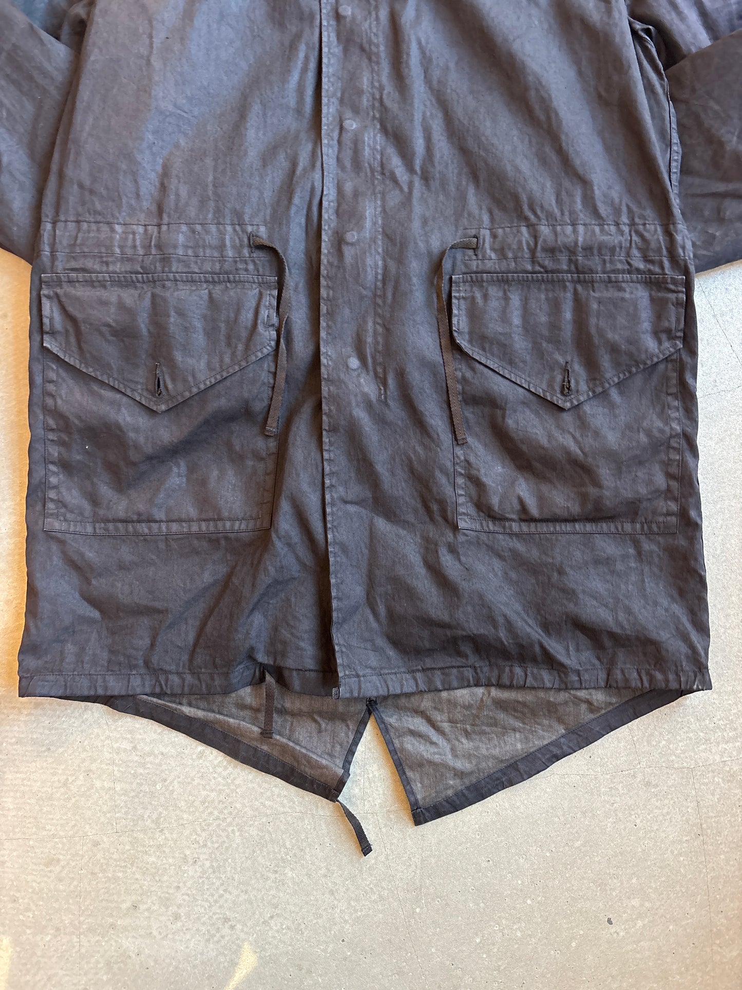 Vintage Stone Island Lino Flax Lined Parka Grey Medium