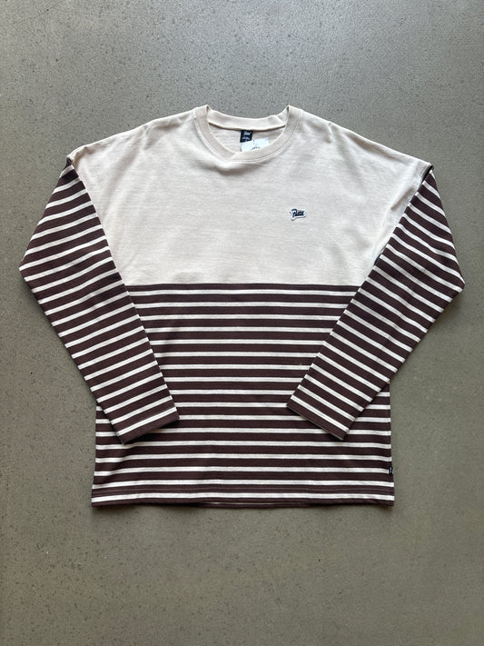 Patta Stripped Sweater Brown L