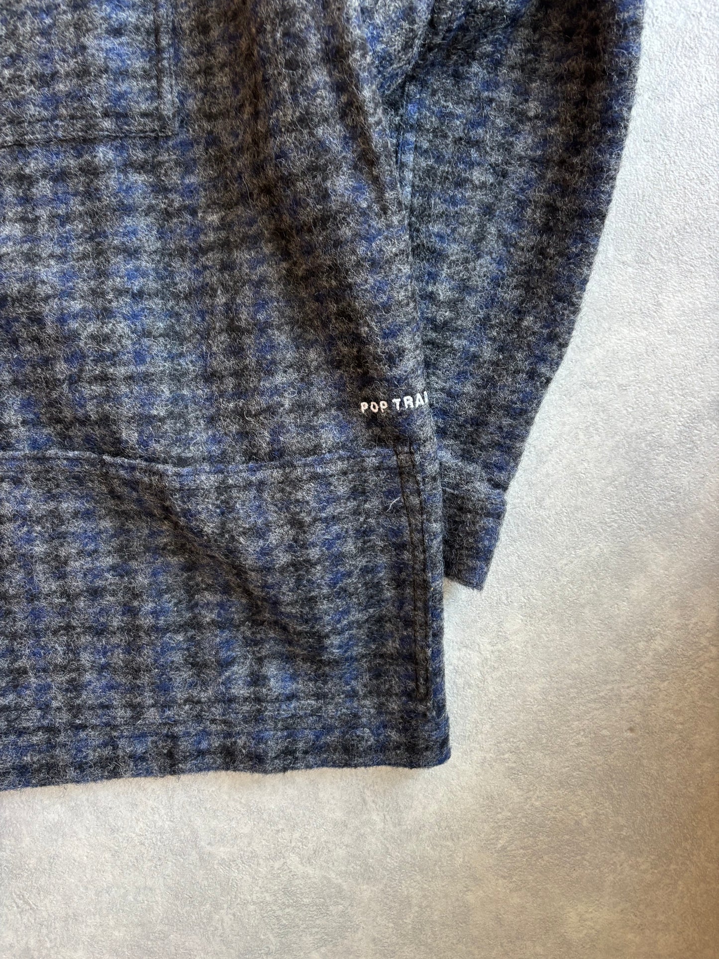 Pop Trading Company Wool Pocket Checkered Vest Grey XXL