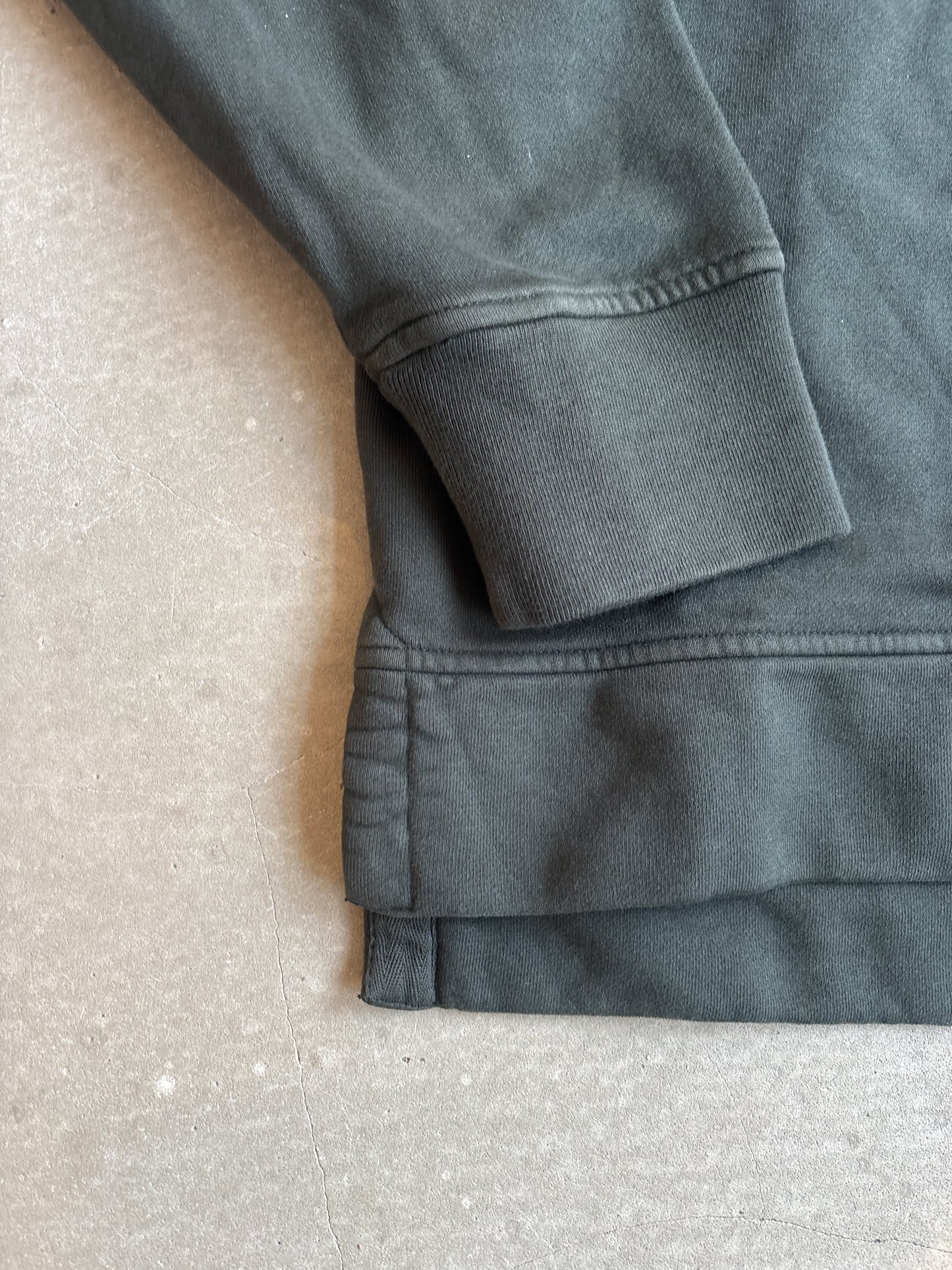 C.P. Company Crewneck Brushed Emerized Diagonal Fleece Green M