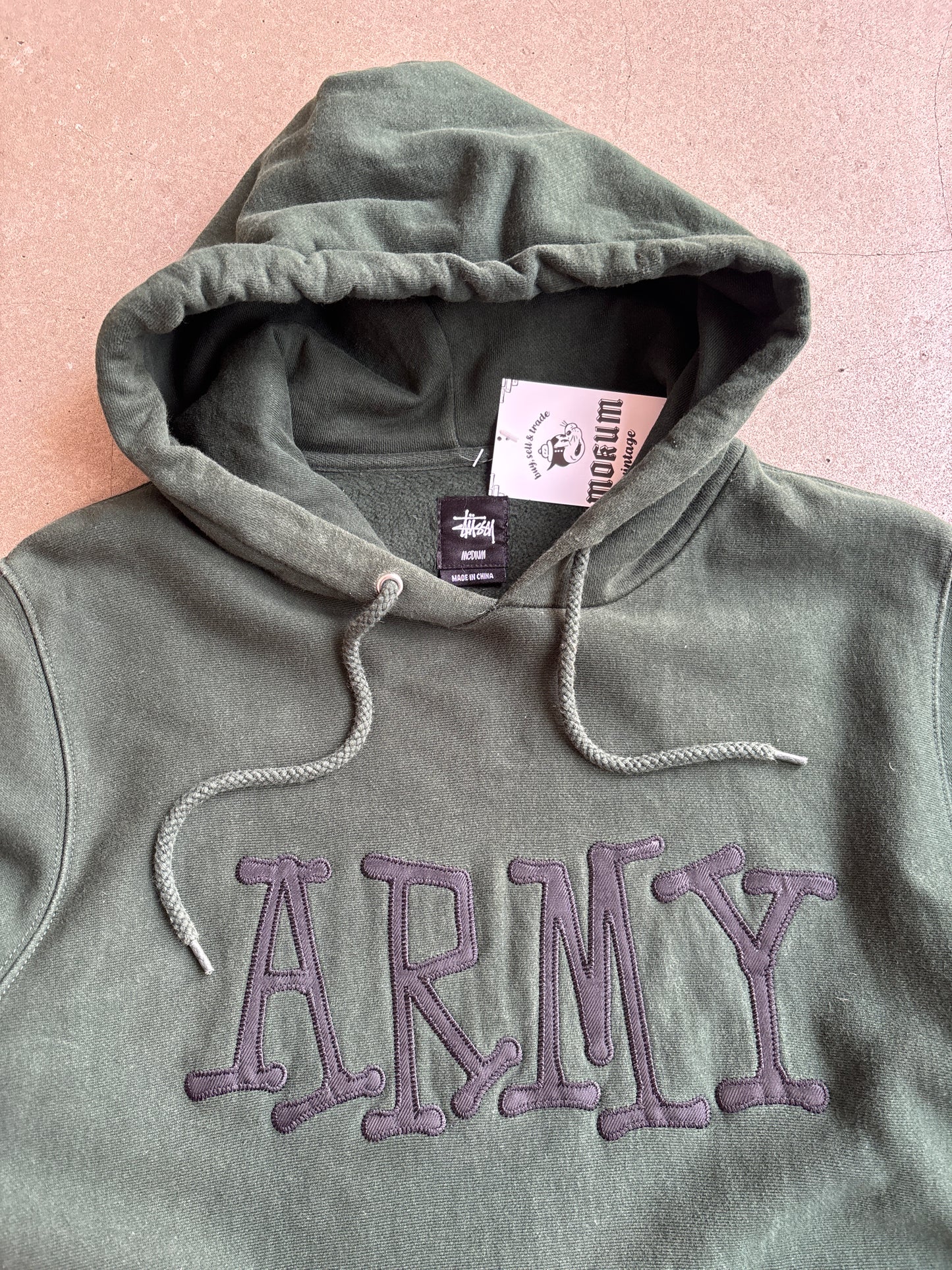 Stussy Army Hoodie Green Medium