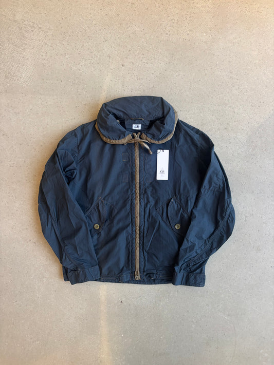 CP Company Flat Nylon Short Hood Jacket Navy