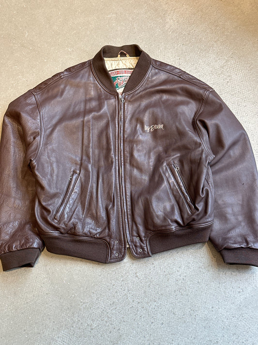 Diesel Colorado Hide Leather Jacket Brown XXL