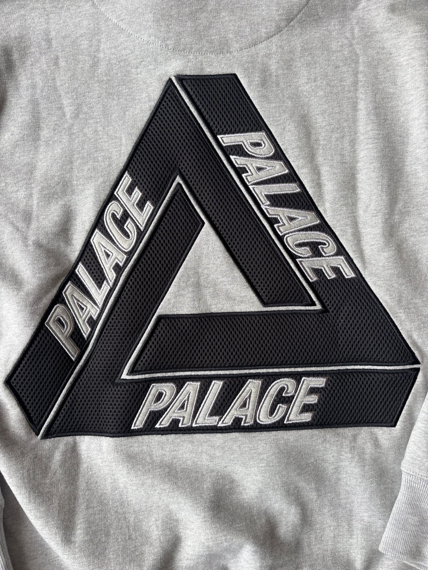 Palace Tri-Mesh Hoodie Grey Small