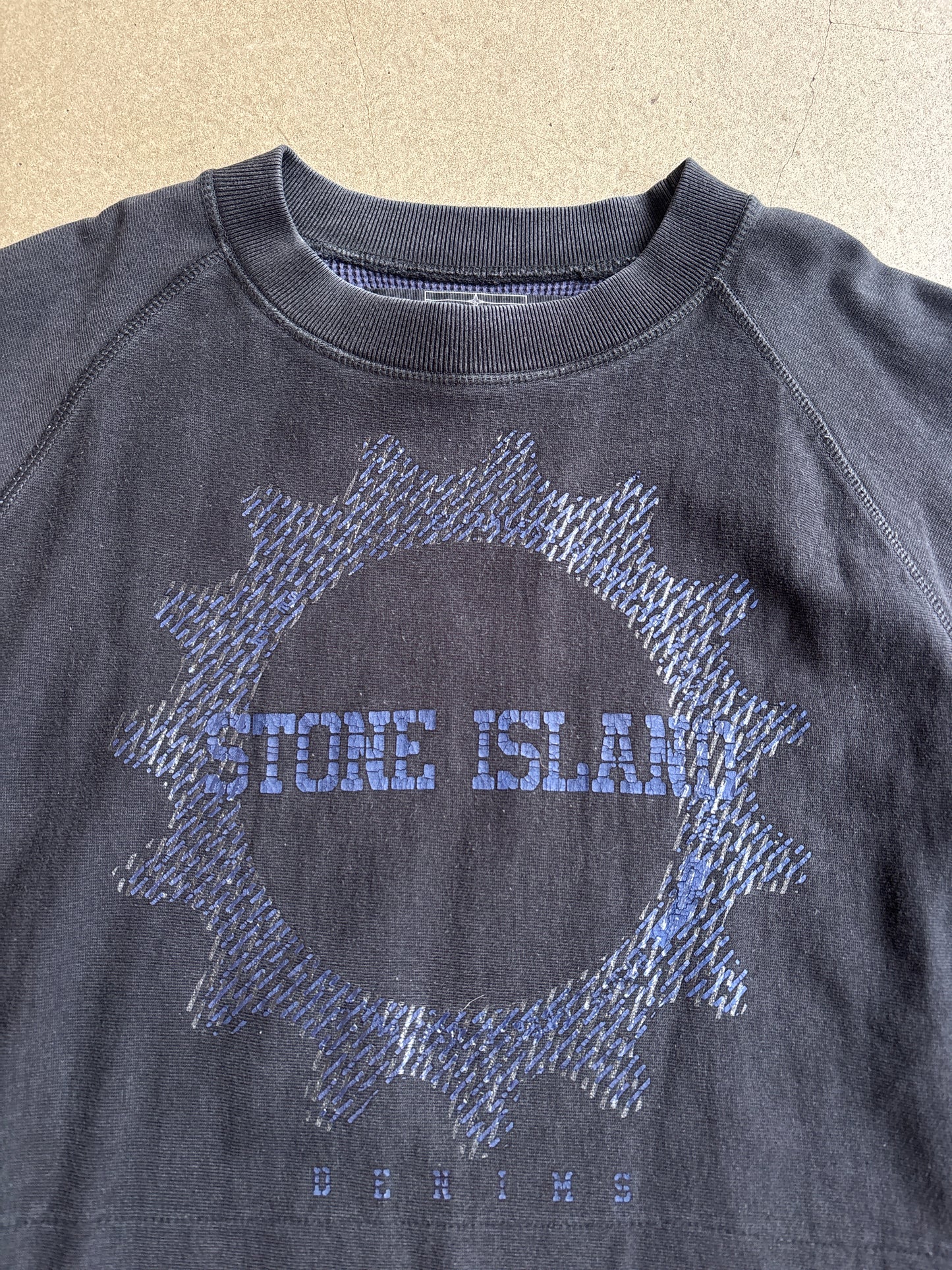 Stone Island Cogwheel Logo Sweater Navy Large