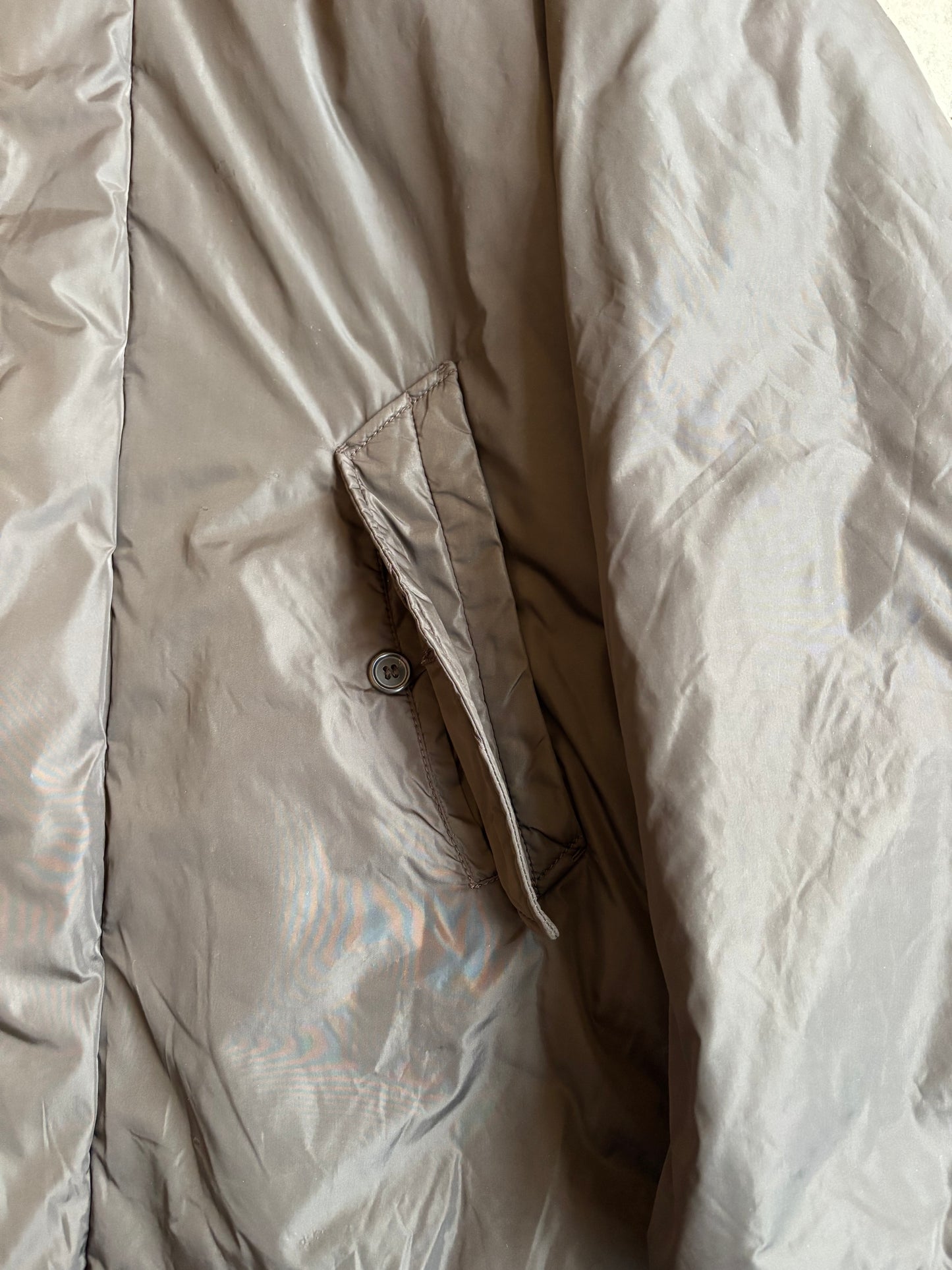 Prada Nylon Parka Jacket Brown Size L