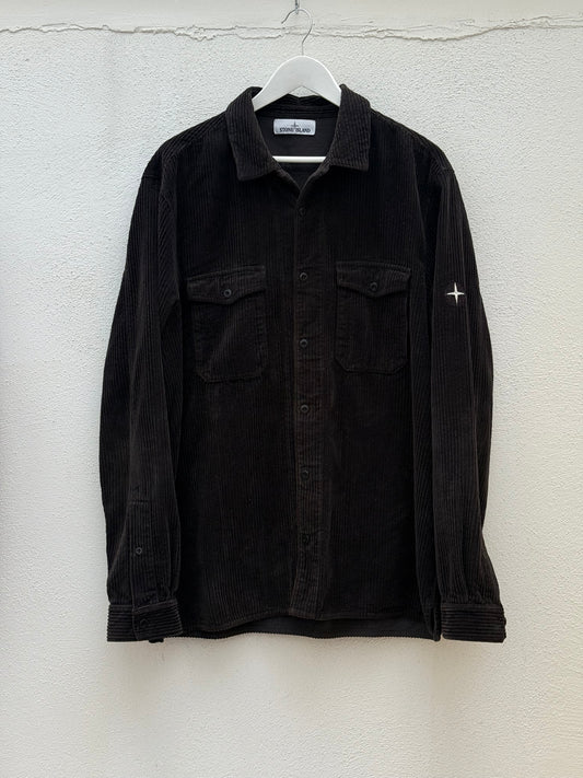 Stone Island Corduroy 800 Overshirt Metal/Black  XXL