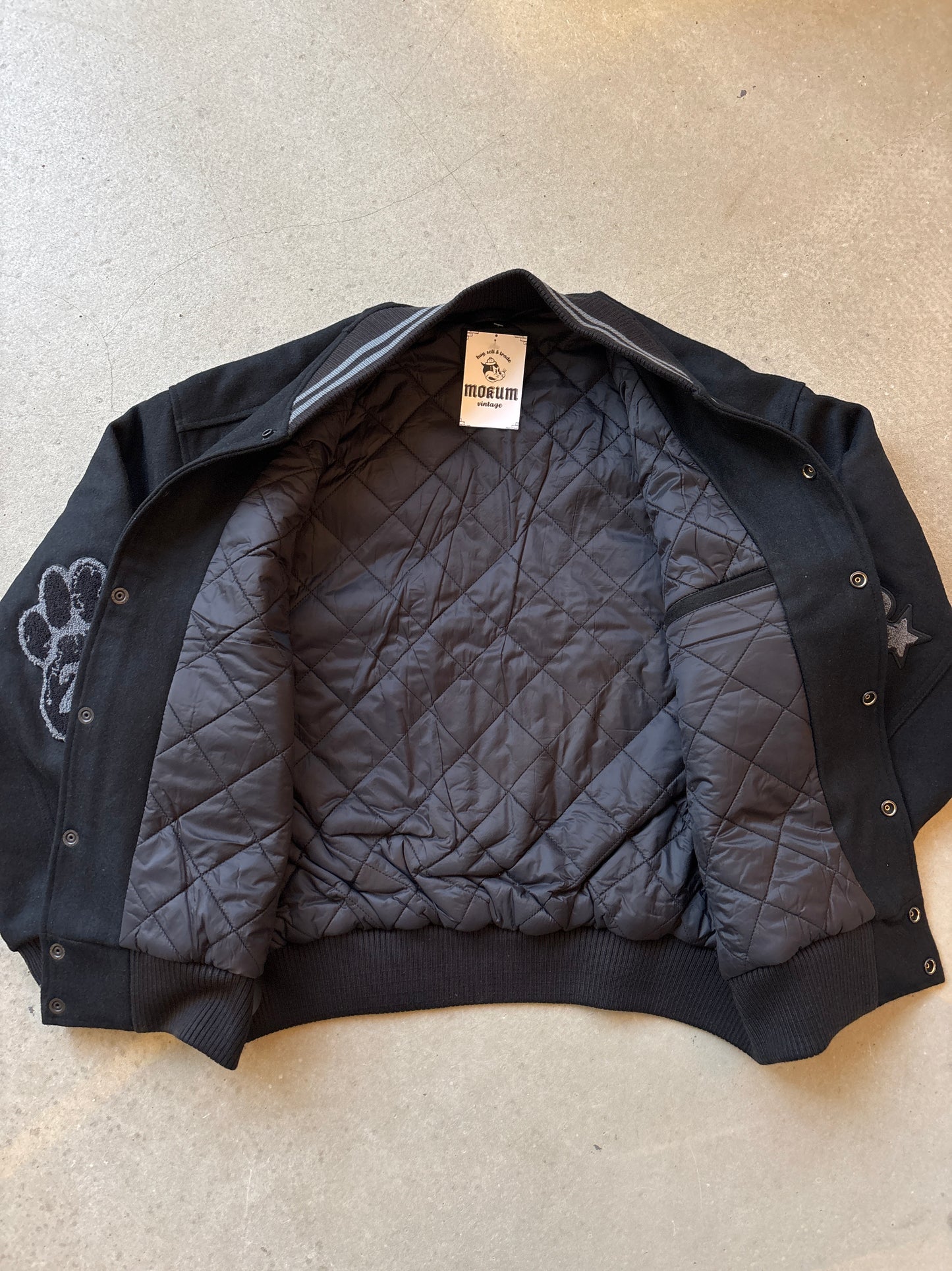 Palace Tora Tora Varsity Jacket Black